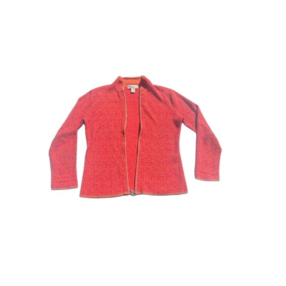 Vintage Neve Designs Zip Cardigan Sweater‎ Sz M Wool Blend Paisley Floral Design - Picture 5 of 14
